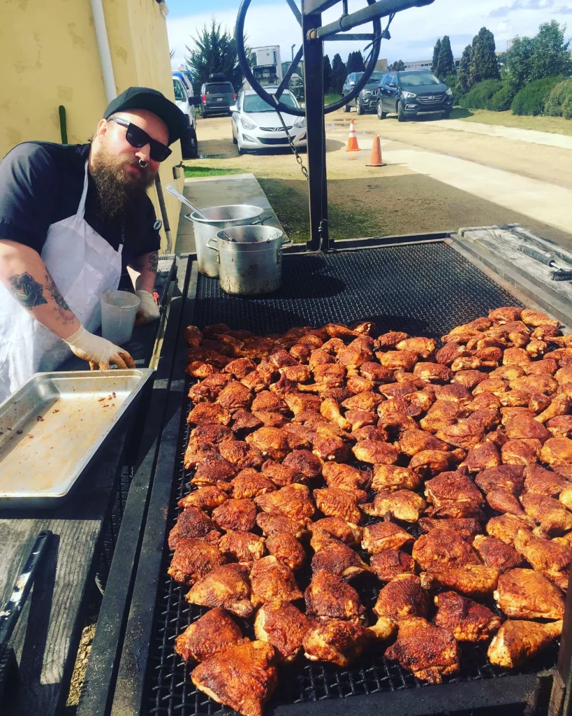 Chef Matt Reeves cooking food